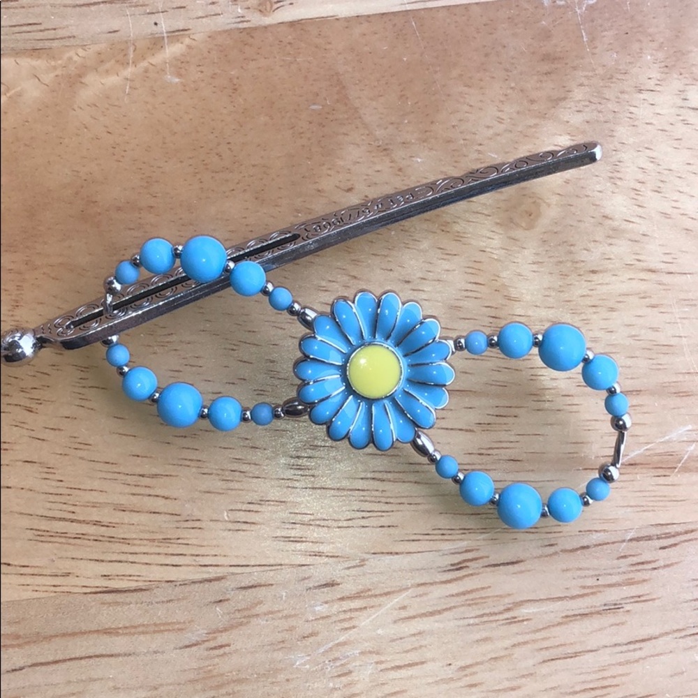 Lilla Rose Hair Flexi Clip Blue Flower Large